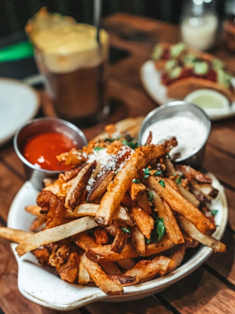 A bowl of Garlic Truffle Oil Fries at Monkeypod Kitchen in Waikīkī.