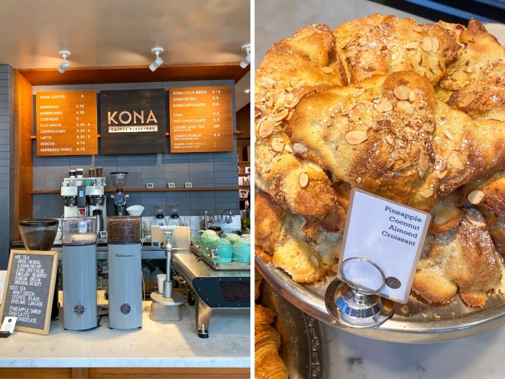 Inside Kona Coffee Purveyors coffee shop at International Market Place in Waikīkī