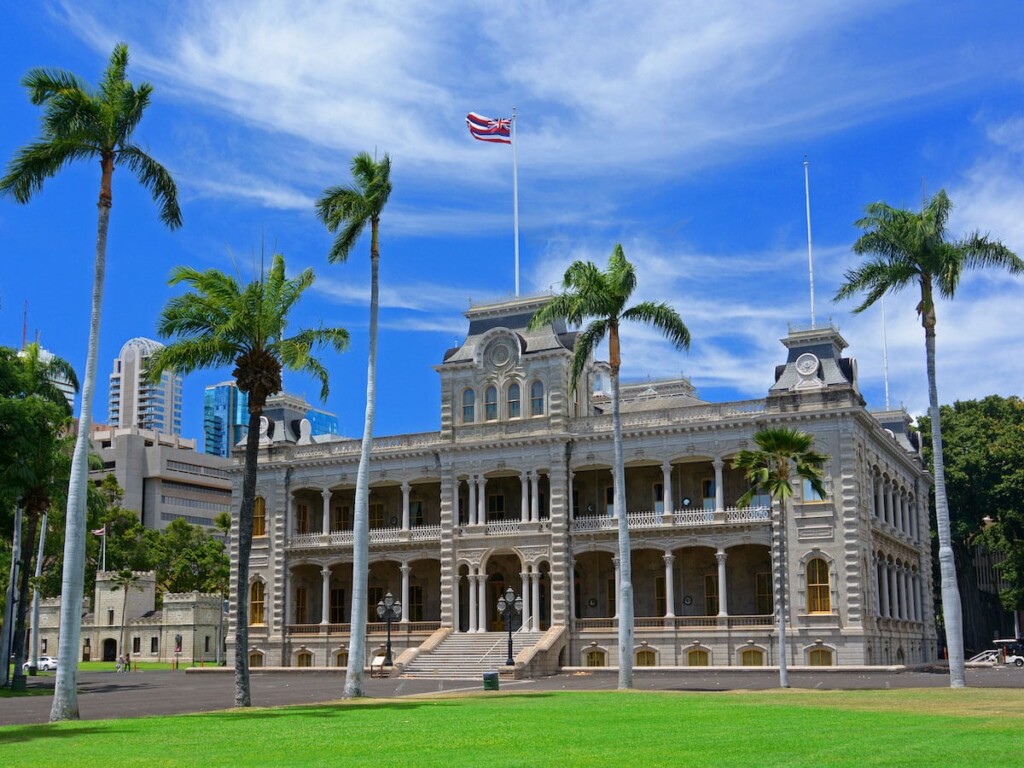 ʻIolani Palace in Downtown Honolulu.