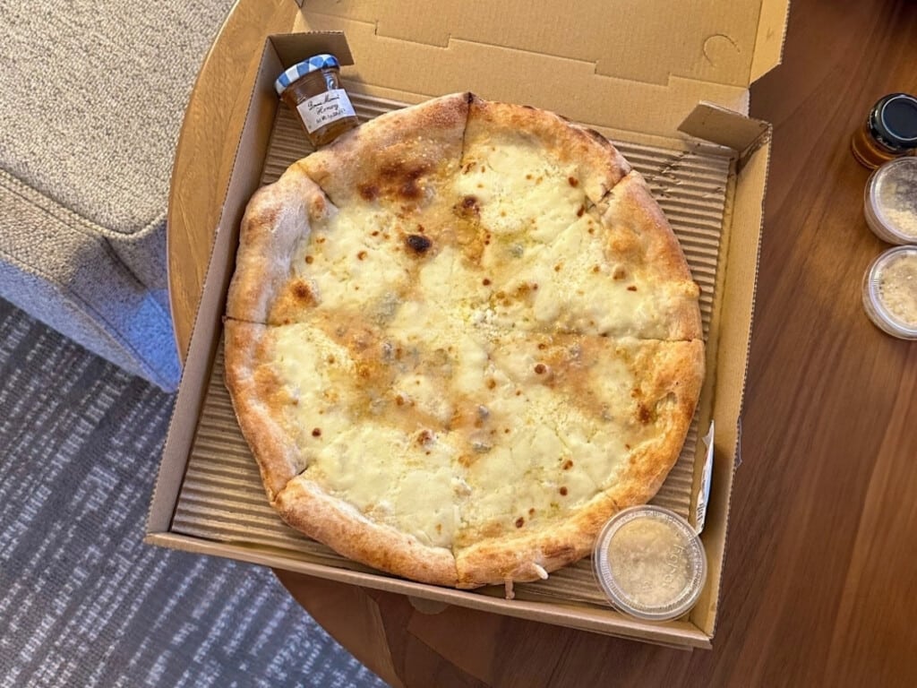 Take away Cheese pizza from Arancino Di Mare in Waikīkī.