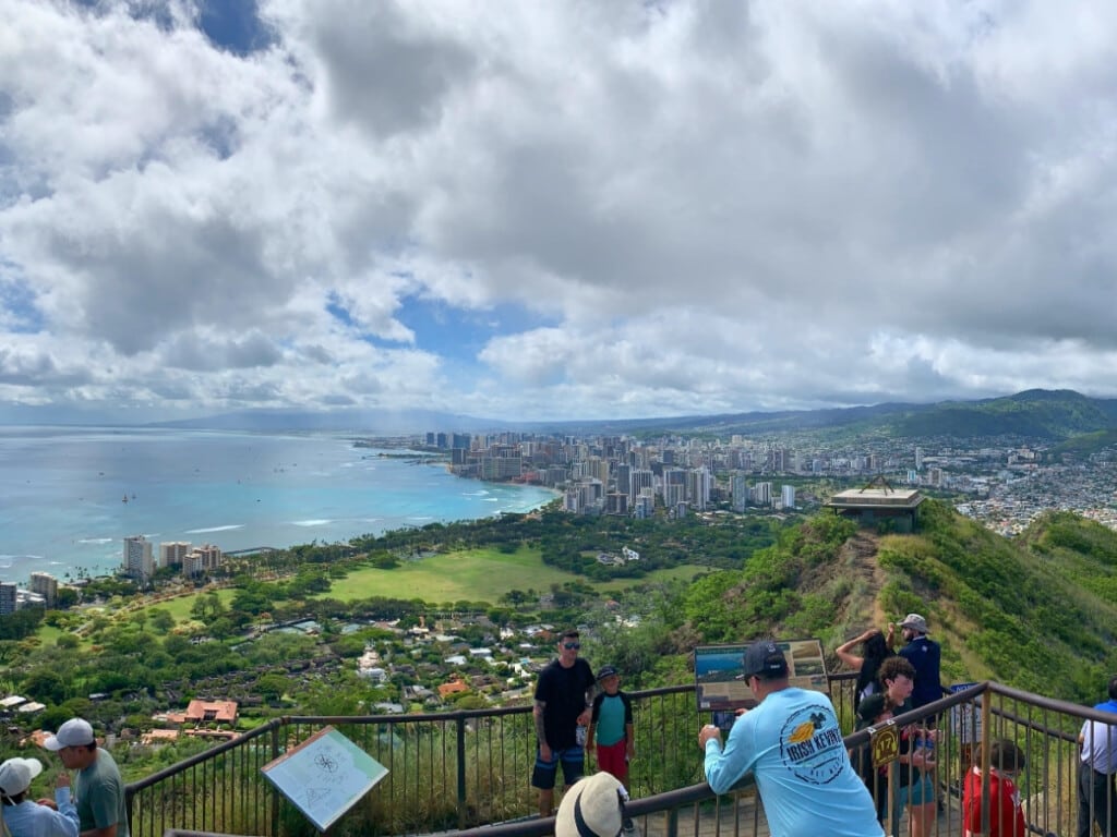 The lookout at the top of Diamond Head in Honolulu, Oʻahu.