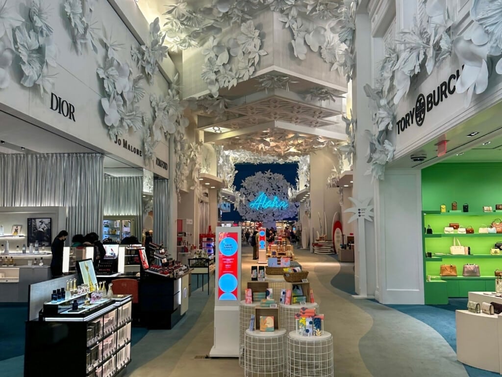 Inside DFS Waikiki, tax-free shopping in Waikīkī, Hawaiʻi.
