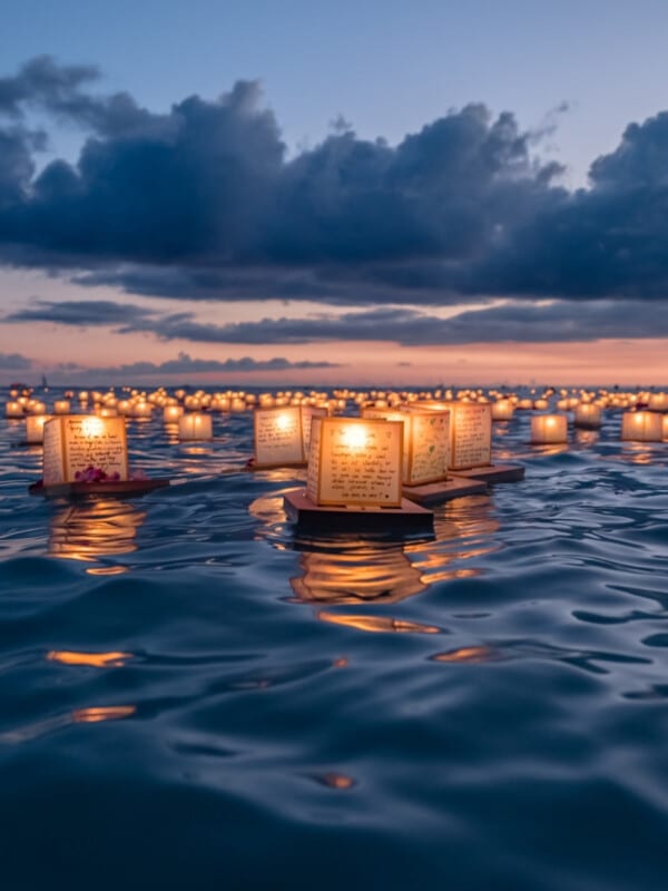 The Shinnyo Lantern Floating Hawaiʻi festival at Ala Moana Beach Park