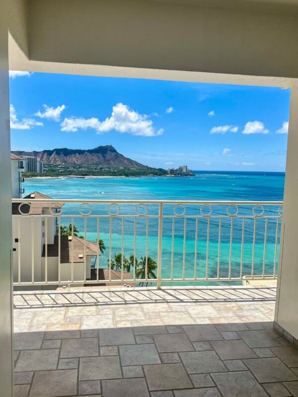 The view from the 14th Floor of the Waikiki Shores Condominums.
