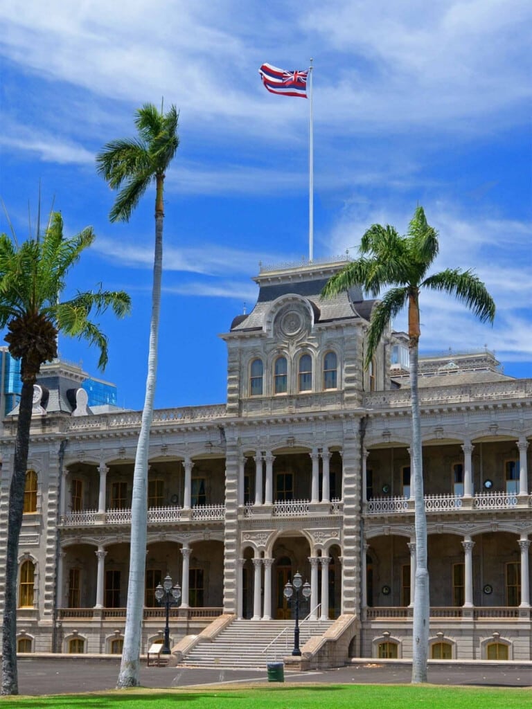 The ʻIolani Palace in Downtown Honolulu, Hawaiʻi.