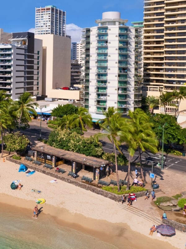 The Aston Waikiki Circle Hotel across the street from Waikīkī Beach