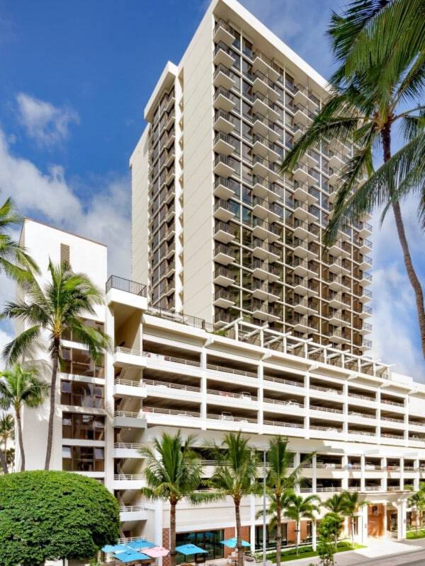 The Halepuna Waikiki Hotel by Halekulani building