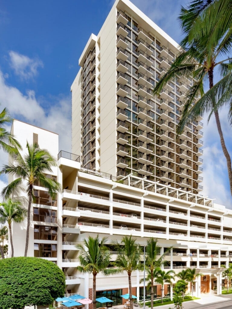 The Halepuna Waikiki Hotel by Halekulani building