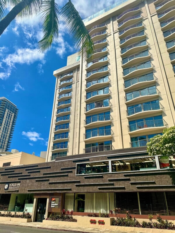 The Hokulani Waikiki hotel building in the Waikiki Beach Precinct on Lewers Street