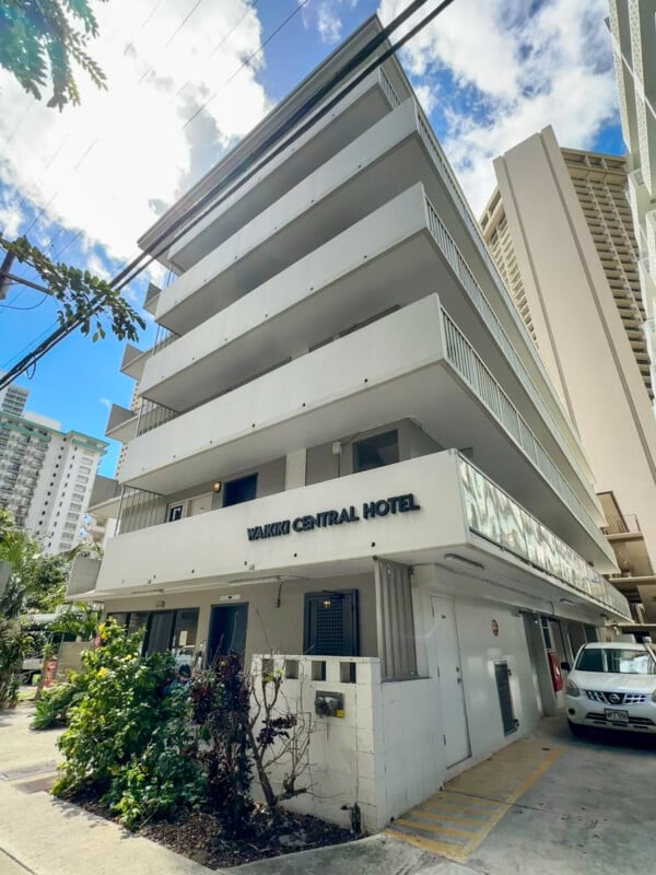 The Waikiki Central Hotel building on Prince Edward St in Waikīkī.