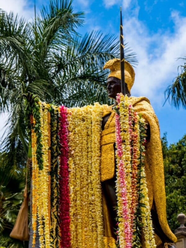 King Kamehameha Day lei draping ceremony.