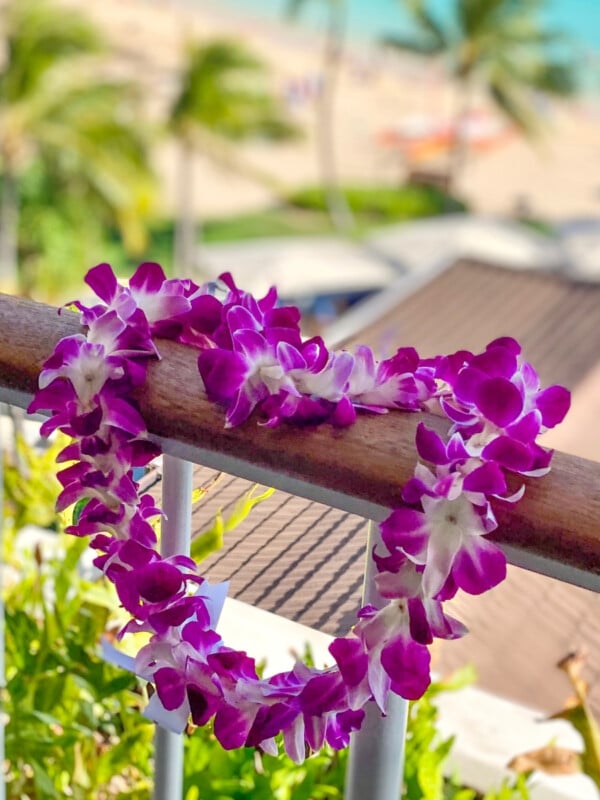 Flower lei at Four Seasons Resort Oʻahu at Ko Olina.