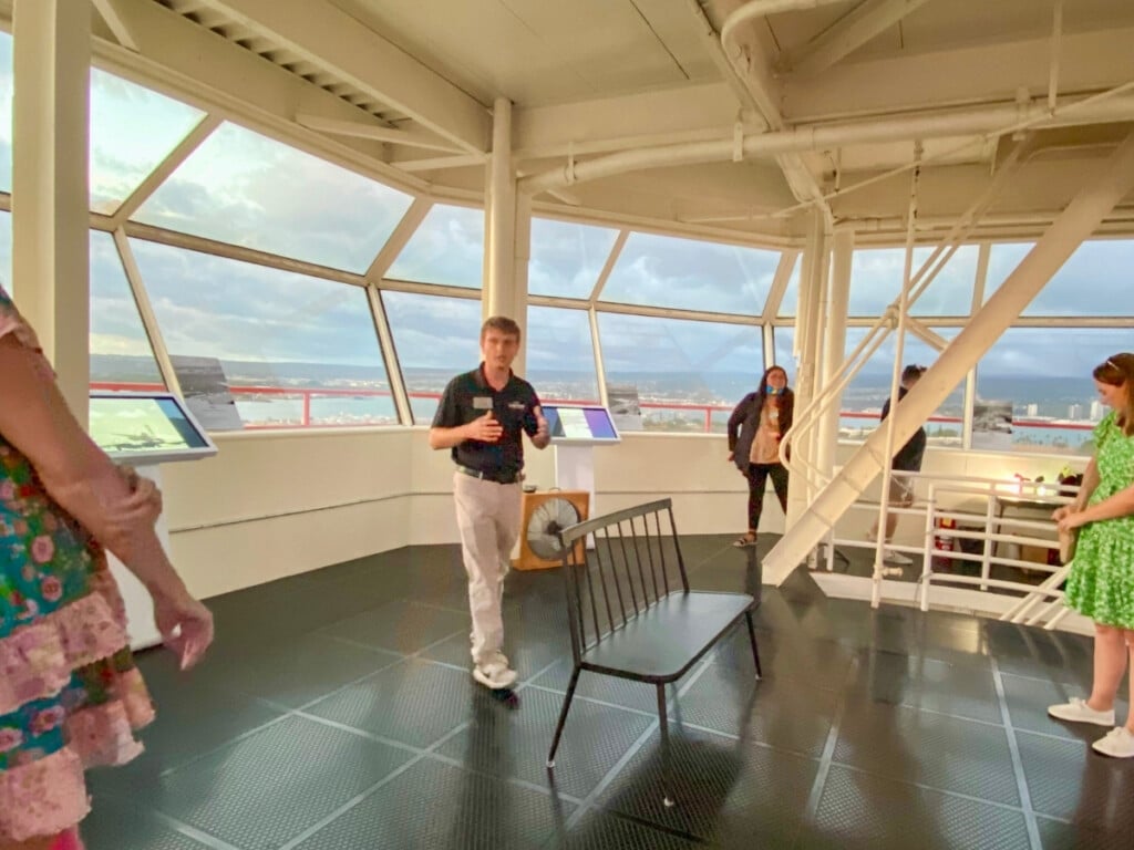 Top of the Tower Tour at Pearl Harbor Aviation. Museum.