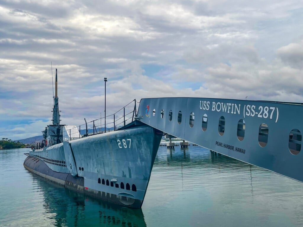 The USS Bowfin submarine at the Pacific Fleet Submarine Museum.