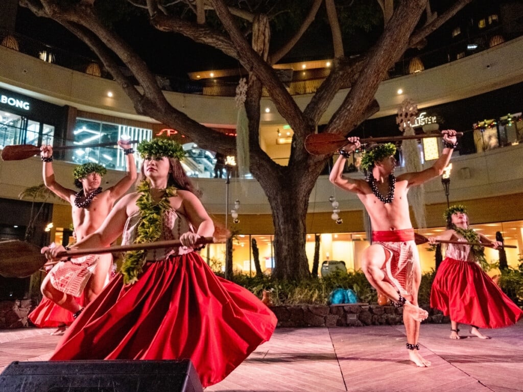 Authentic Hawaiian performance at the Queens Waikiki Luau.