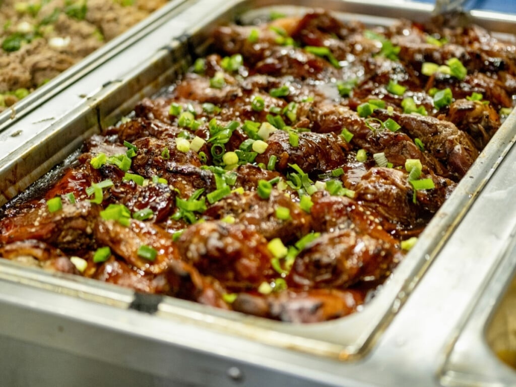 The Shoyu Chicken dish from the Ka Moana Luau buffet line.