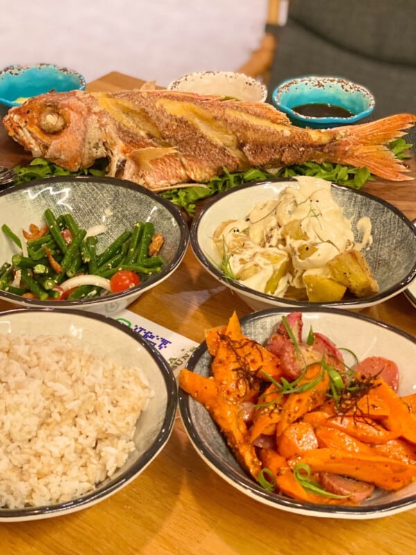 Mahina & Sun's Signature Dish, the Mahina Family Feast.