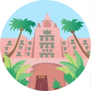 An icon to represent the "Best Hotels" category on the Waikīkī Beach Stays website.