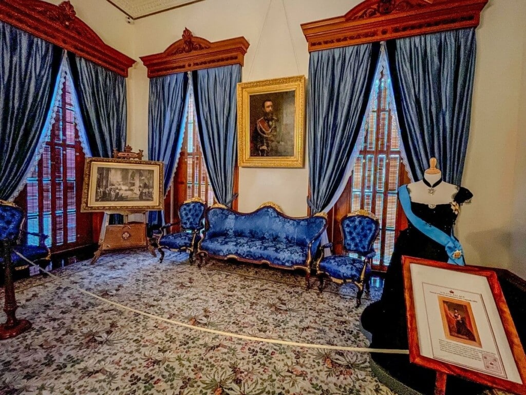 The Blue Room at ʻIolani Palace.